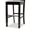 Baxton Studio Calista Grey Upholstered and Espresso Wood 2-Piece Bar Stool Set 167-10854 - alternate 6